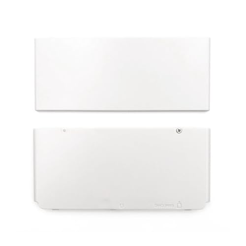 New for New3DS Extra Shell Top/Bottom Faceplate Replacement Pure White, for New 3DS Small Handheld Game Console, Upper/Lower Outer Cover Plates Coverplate Rear Backplate Set Accessories