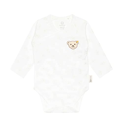 Steiff Unisex Baby Basic Wickelbody Langarm Unterwäsche, Cloud Dancer, 50