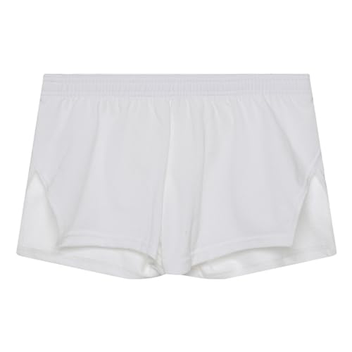 Generisch Männer Shorts Outdoor Männliche Freizeithosen, einfarbig, Trend, Jugend, Sommer, Herren-Jogginghose, Fitness-Laufshorts Männer Short Freizeithose (White, S)