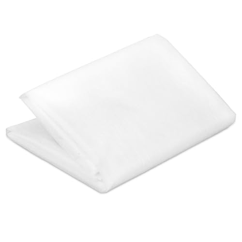 KALIONE Bügelvlies Weiß 100 x 90 cm Aufbügelbarer Einlagestoff 25g/m² Leichtes Einseitig Vlies Vliesstoff für Bügelfalten, Nähhandwerk, Verstärkte Bekleidung