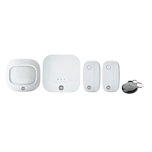 Yale Sync Smart Home Alarm (IA-311)- 5 tlg. - Alarmzentrale - Tür-/Fenstersensor - Bewegungsmelder - Schlüsselanhänger - Geolokalisierung - Funktioniert mit Alexa - Google Assistant - Philips Hue