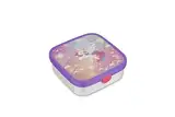 Mepal - Bento Brotdose Groß Campus - Bento Lunchbox für Kinder - Inklusive 2 auslaufsicheren Bento Fächern & Gabel - Bento-Fach ist mikrowellengeeignet - 2x 200 + 1250 ml - Unicorn Glow