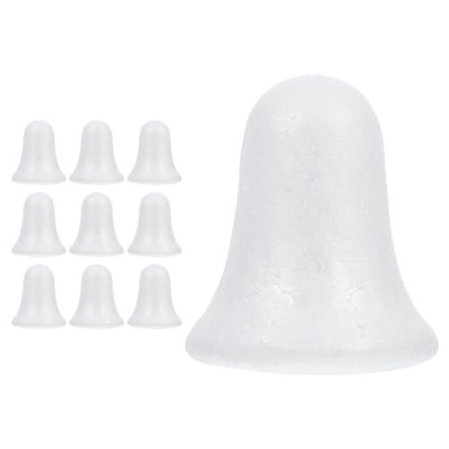 EXCEART 10stücke Schaum Glocken DIY Weihnachtsbaum Dekorationen Bastelmaterial Unbemalte Schaumglocken Für Handwerksprojekte Höhe Für Weihnachtsfeiern Und Bastelarbeiten