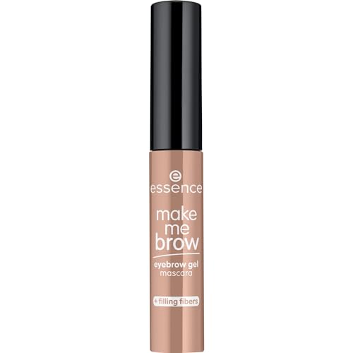 essence cosmetics make me BROW eyebrow gel mascara, Augenbrauen, mit Füllfasern, Nr. 01 blondy brows, nude, vegan, Mikroplastik Partikel frei, Nanopartikel frei (3,8ml)