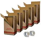 COMMERCIALE COORDINAMENTO TRASLOCATORI Kleiderbox, Braun, 4 Stück, Umzugskartons, Pappe, 50 x 60 x H 110 cm, für bis zu 15 Kleiderbügel, wiederverwendbar 5 mal