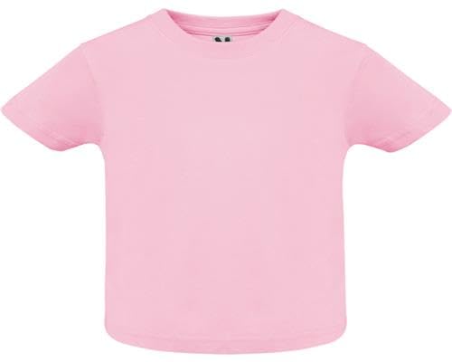 Baby T-Shirt mit Rundhals, Kurzarm, Uni, Rosa, 6564, Gr. 18M