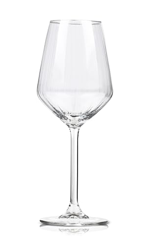 alpina Weingläser Weißwein - Weingläser Set 4 Teilig - Weinglas 38cl - Spülmaschinenfeste Weißweingläser - Wein Geschenk für Weisswein - Glas