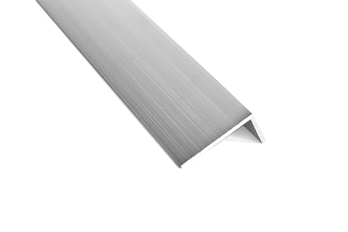 nielsen Aluminium Winkelprofil Natur (Pressblank) 2000x20x10 mm, Stärke: 1,5 mm, Länge: 200 cm, ungleichschenklig, Made in Germany, Eckschutzprofil, Kantenschutz, Abschlußprofil, Ausgleichswinkel