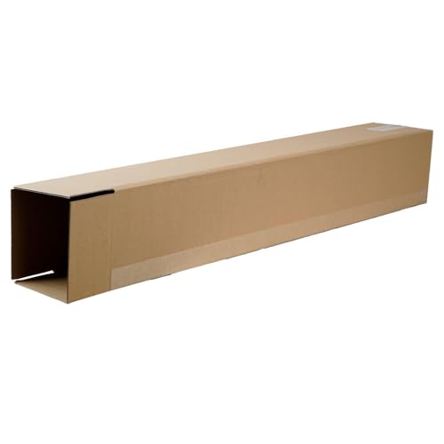 Teleskopverpackungen rechteckig, Versandhülse, Wellpappe, Braun, 1-wellig, 1.2 b, Innenteil 200 x 200 x 1100 mm (Innenmaß Breite x Höhe x Länge), 1 Stück