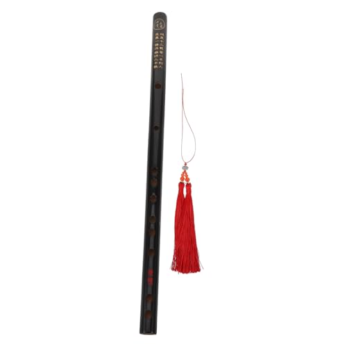 Toyvian Schwarze Pfeife Bambusflöte Musikalische Blockflöte Pädagogisches Holz Flöte Blockflöteninstrument Barockflöte Quer Flöte Holzblasinstrument Haupt Kind Magischer Weg Plastik