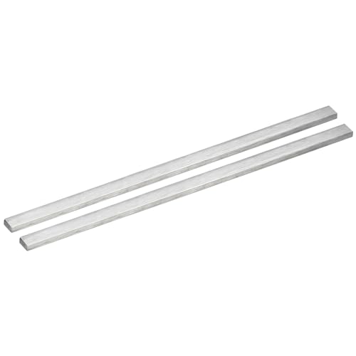 sourcing map 316L Edelstahl Flachstange, 5/32" Dicke 3/8" Breite 8" Länge Gebürstete Oberfläche Trimmbänder Blech für Küche DIY Handwerk 2 Stück