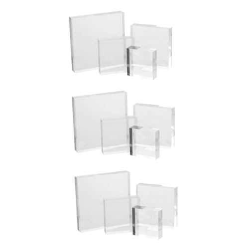 Gatuida 3 Sätze Schmuckständer Aus Acryl Sonnenbrillenständer Halskettenständer Brillendeckel Schmuckständer Für Shows Durchsichtige LED Vitrine Münzverkäufer 4 Stück * 3