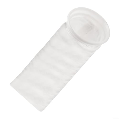 Eawfgtuw Wasserfilterbeutel, Wasser-Flüssigkeitsfilter für Wasseraufbereitungssystem, industrielle Farbe, Varnis, 25 um-150 um, 105 mm x 380 mm, weiß (150 µm)