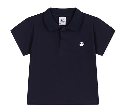 Petit Bateau Baby Jungen A0CZ4 Kurzarm-Poloshirt, Blau, 6 Monate