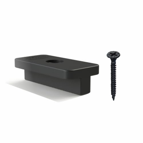 Valdern Verbund-Verbund-Clips für Terrassendielen aus Kunststoff mit Schrauben, versteckte Deckbefestigungen, WPC T-Clips, Multipack Befestigungen (100)