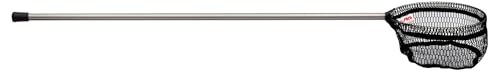 sera Pond Teichfischkescher klein | 20 cm Netzdurchmesser | 120 cm Gesamtlänge | Schonendes weiches Netz | Algen- und Laubkescher | für kleine Teichfische | Langlebiges Aluminium Design