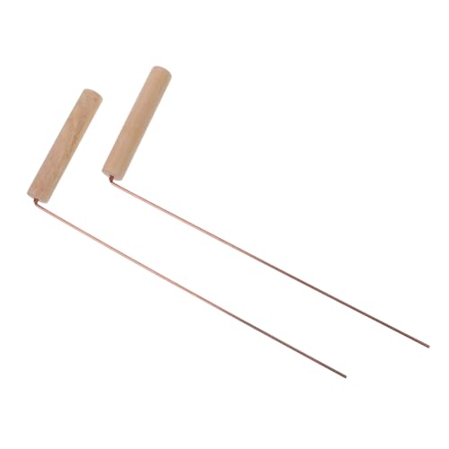 COSMEVIVI Einhandrute 2er Set Wünschelruten Aus Tragbare Dowsing Ruten Für Outdoor Geisterjagd Wasser Und Goldsuche Divinationswerkzeuge Mit Holzgriff