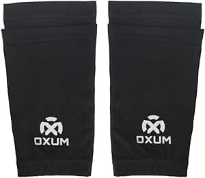 OXUM - Schienbeinschoner-Halter - Rutschfester Schienbeinschoner-Halter für Kinder und Erwachsene - Schienbeinschoner-Socken - Farbe Schwarz Größe S