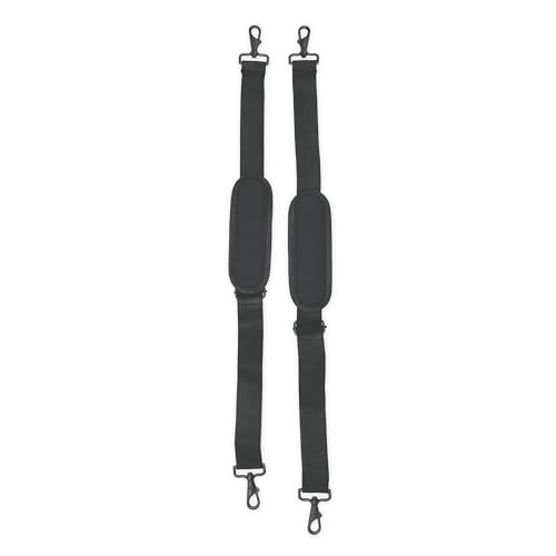 Soundman Rucksackgarnitur 2er Set Koffergurte - Robuste Schultergurte 2er Set für Instrumentenkoffer (Geige, Trompete, Saxophon, Gitarre etc.) - mit stabilem Karabiner - Tragegurte-Set