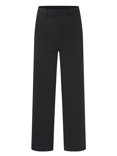 TiaoBug Herren Hose festlich Tanzhose Latein Ball Tanzsaal Tango Modern Salsa lässig Trainingshose Seitenstreifen Tanzkleidung Schwarz B XL