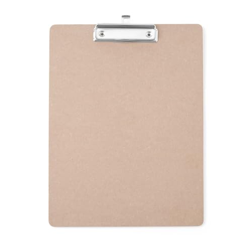 HENDI Klemmbrett, Clipboard, für Speisekarten oder Tageskarte, A4, mit Metallclip und Aufhängeose, 240x330mm, Holz