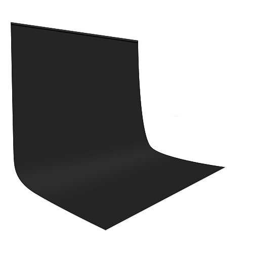 UTEBIT Fotostudio Hintergrund Schwarz, Faltbare Photography Backdrops Polyester Faltenfrei Fotoshooting Background Tuch Fotohintergrund Muslin für Fotografie,Video (1.5mx2m)