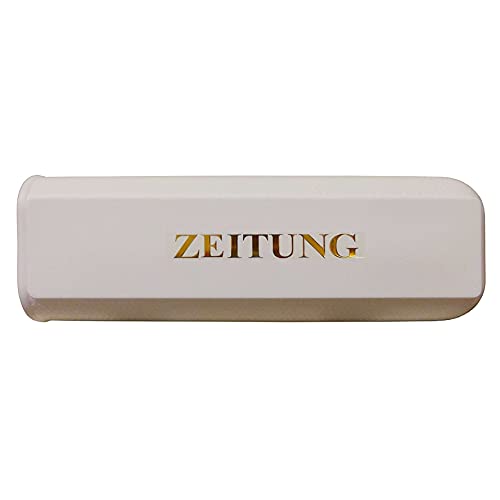 Zeitungsbox aus hochwertigem Kunststoff mit Befestigungslaschen (Beige)