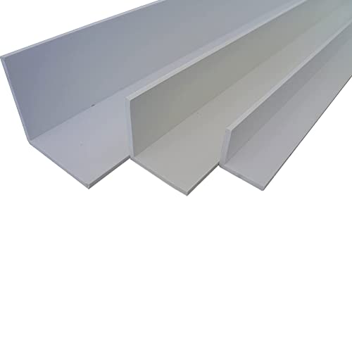 B&T Metall Kunststoffwinkel Hart PVC weiß 60x40x2,5 mm Länge 2 mtr