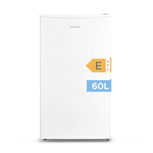 COMFEE' RCU60WH2(E) 60L Gefrierschrank senkrecht, 3 Fächer, Eintür, einstellbare Temperatur, umkehrbare Tür, leise, Freistehend, Weiß