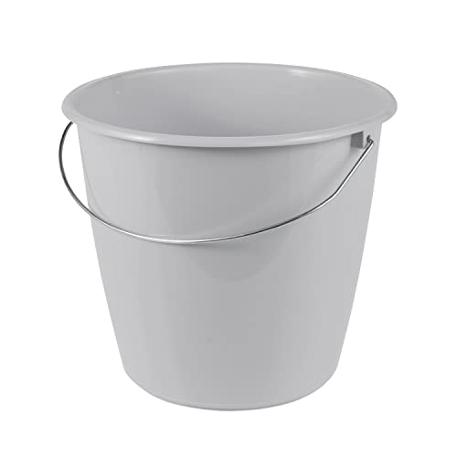 keeeper Eimer Erik mit Metallbügel, 5 l, Polypropylen, 24 x 24 x 20 cm, Nordic Grey