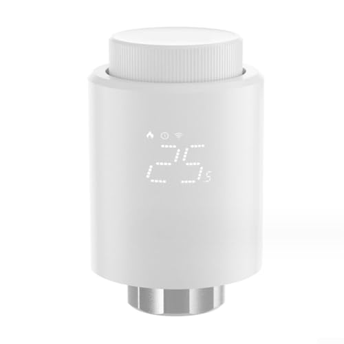 HEIBTENY Thermostatisches Heizkörperventil für M30 x 1,5 mm Heizkörperventile, Fernbedienung über die App, Kindersicherung, für Sicherheit für NSPanel Pro, ZB Bridge Pro, ZBDongle-E Frostschutz (B)
