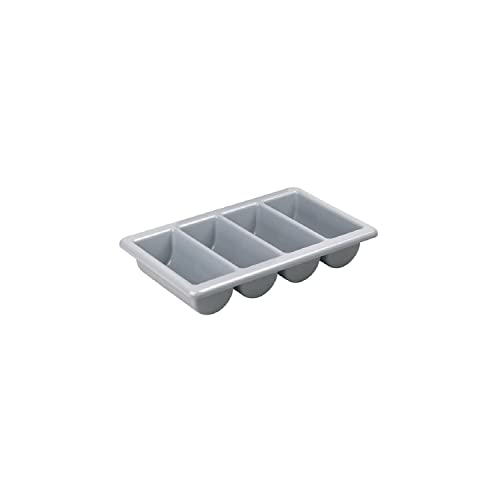 Olympia Kristallon Stapelbarer Besteckkasten aus Kunststoff – groß, grau, Größe: 100 (H) x 530 (B) x 325 (T) mm, spülmaschinenfest, J850