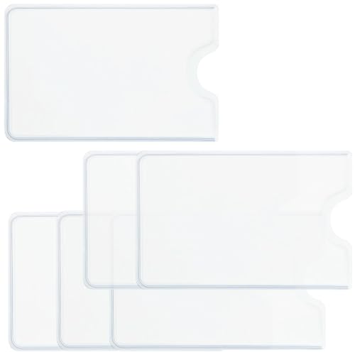6 x Transparente kartenhülle hartplastik,kartenschutz,card case,ec karten schutzhülle,kreditkartenhülle,scheckkartenhülle,kartenschutzhülle für ec karte bankkarten kreditkarten für ihre Geldbörse