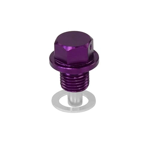 Generisch M12x1.5 M12x1.25 Magnetische Ölablassschraube Ölablasswannenmutter Aluminiumlegierung Getriebe Ölwannenablassschraubenmutter M16x1.5 M18x1.5(Pulple,M14x1.5)