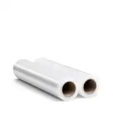 RAGO® Stretchfolie Transparent folie für möbel 2 Stück 150m l Hand Stretchfolie rollen I Palettenfolie Handfolie Wickelfolie I Verpackungsmaterial (7,5 x 7,5 x 40 cm) 0,9 kg I 150m Länge