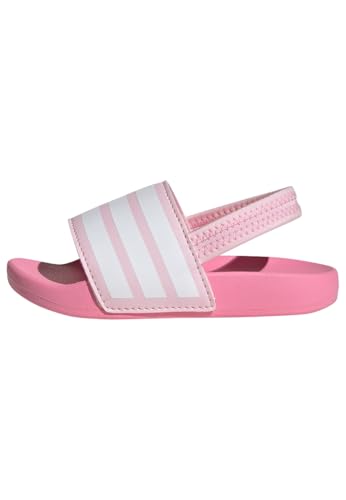 adidas Unisex Baby Adilette ESTRAP Slides Infants RUTSCHEN, Clear Pink/Cloud White/Bliss Pink