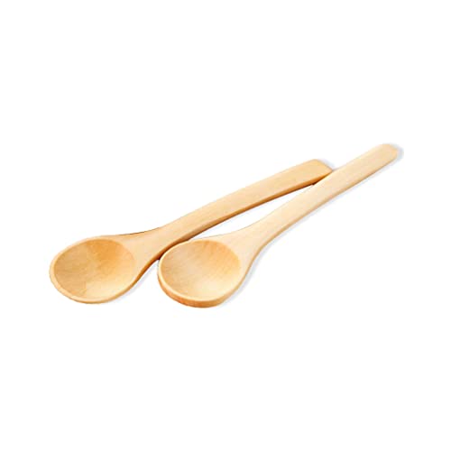 2 Stück Löffel Holz Bambus Haushalt Küche Kinder Abendessen Suppe Geschirr Schaufel Kaffee Milch Dessert Teelöffel Esstisch