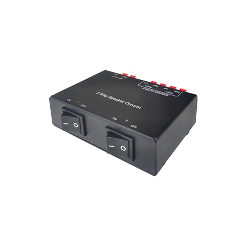 ADWITS 2-Kanal-Passivlautsprecherauswahl, 2-Zonen-Soundverteilerbox-Hub, unterstützt bis zu 150 W/Kanal, quadratische Vollmetallbox