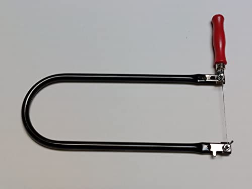 Augusta-Heckenrose Laubsäge-Bogen I Laubsägebogen mit extra hoher 300mm Ausladung I Säge mit 130mm Blattlänge für dekoratives Sägen & Modellbau uvm.
