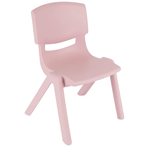 Bieco Kinderstuhl Kleinkind rosa - stapelbar & kippsicher - Schreibtischstuhl Kinder Stuhl Kleinkind - Gartenstuhl Kinder Stuhl Garten Kinderstuhl Garten Outdoor Kindergartenstuhl Kinderstuhl Plastik