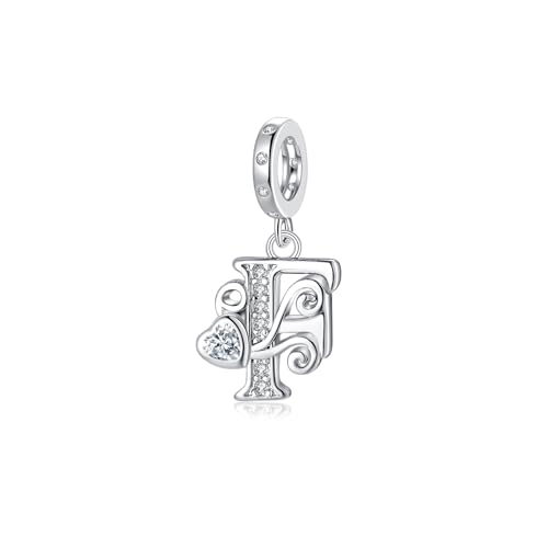 Letter Charms für Pandora Armbänder Silber Alphabet Initiale Charms F Bead Anhänger Schmuck Geschenk für Frauen Mädchen