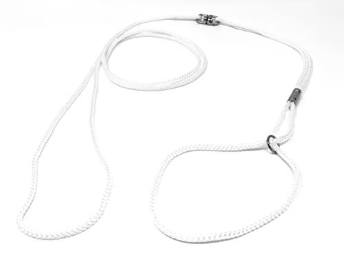 ShowLeine Vorführleine für Hundeausstellung Ausstellungsleine Weiss 3mm x 120cm