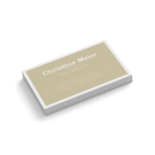 Visitenkarten personalisiert | Design Taxi Service | 1-seitig | Querformat | Menge + Papier zur Auswahl | selbst gestalten | hochwertiger Druck | 350 g Qualitätsdruck (100 Stück)
