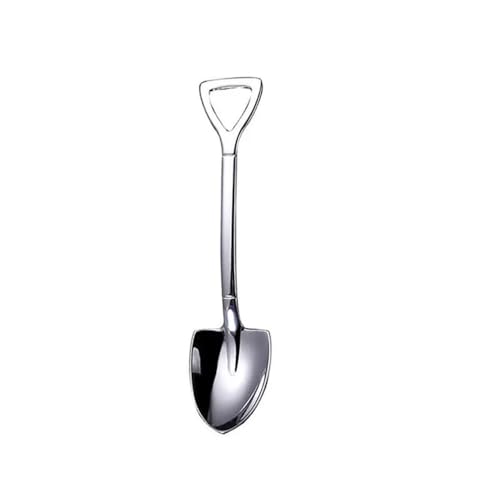 Tablewares Dessertlöffel-Set, 4 Stück, 15,5 cm, Schaufelform, Edelstahl-Löffel, Eis, Obst für Zuhause, Küche oder Restaurant (1 Stück)