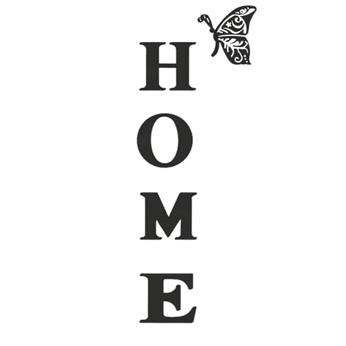 Home Sign Black Letter Mirror Wall Sticker DIY Mirror Effect Butterfly Mirror Wall Sticker Removable Decal Living Room Decoration Home Decoration Accessories Suitable for Living Room Kitchen Corridor