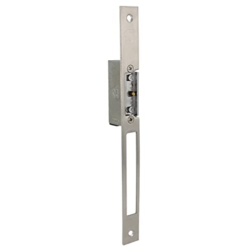 Amig - Elektrischer Türöffner, Silber, Mod, 50, 250 x 22 x 3 mm, Stromstärke: 1,1 A, inkl. Spule mit 8-12 V Wechselstrom, Schloss für Portale, Geschäfte oder Büros