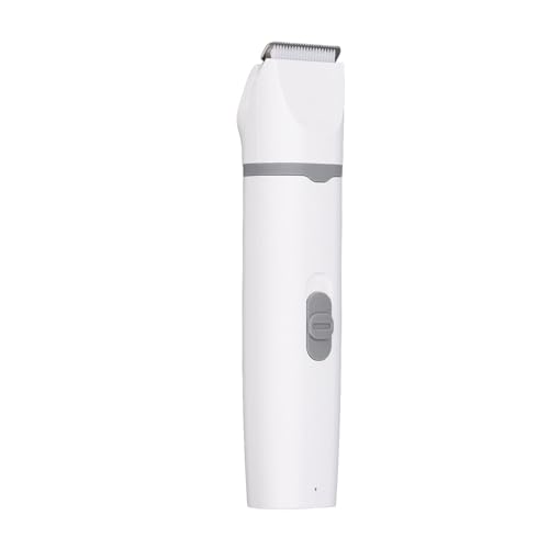 Hundescherer-Pflegeset, Haustierpflegeset, 4 Verschiedene Klingen, Multifunktional, Praktisch, Wiederaufladbar, Kabellos über USB, für Pfoten (GREY)