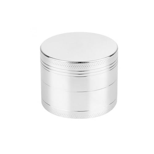 wirlsweal Gewürzmühle, praktische manuelle Gewürzmühle mit scharfen Zähnen, multifunktionales, effizientes Mahlwerkzeug für Zuhause 50mm, Silber