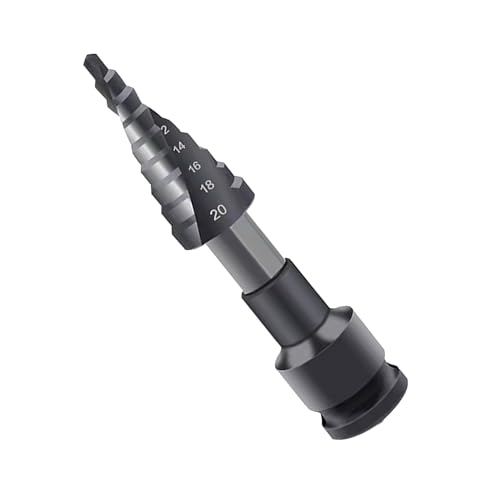 Stufenbohrer für Metall, Stufenbohrer, Bohrer in Industriequalität, Stufenbohrer mit mehreren Löchern, Stufenbohrer, Heimwerkzeuge für Metall, Edelstahl, Aluminium, Holz