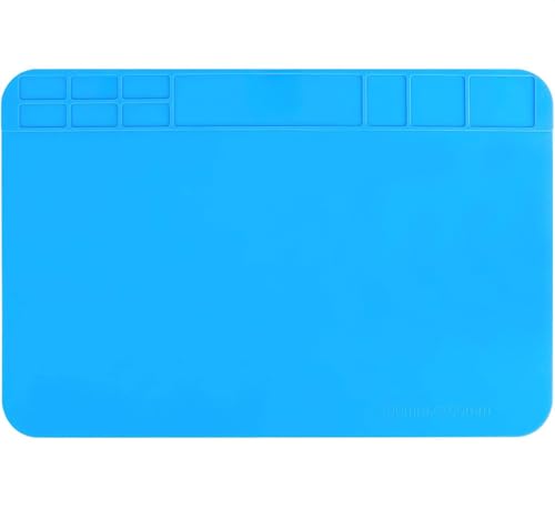 Magnetische Lötmatte,34 x 23 cm Reparatur- und Lötmatte Silikon, 500°C Werkbankmatte,für die Reparatur von Uhren, Telefonen Laptops
